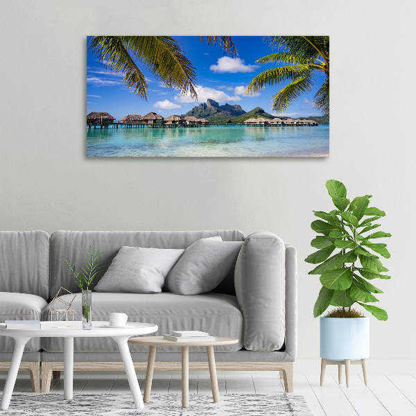 Foto obraz canvas Palmy na Bora Bora