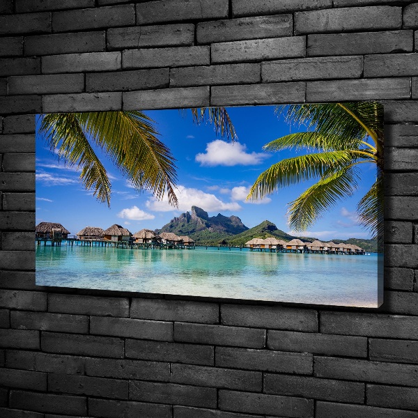 Foto obraz canvas Palmy na Bora Bora