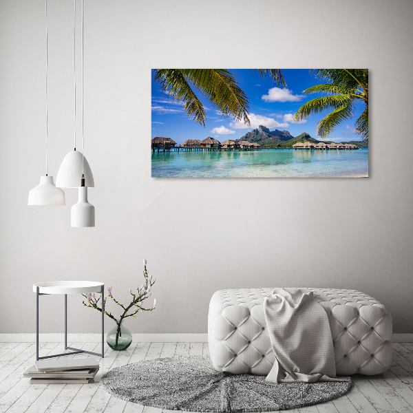 Foto obraz canvas Palmy na Bora Bora