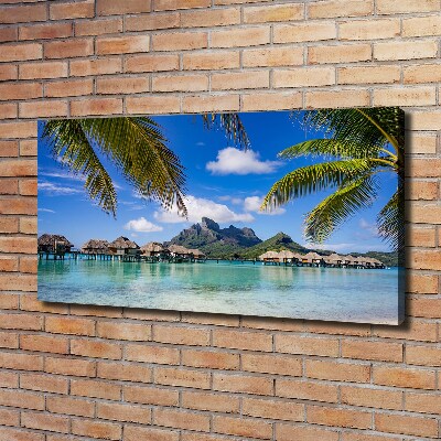Foto obraz canvas Palmy na Bora Bora