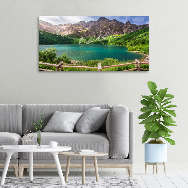 Moderní fotoobraz canvas na rámu Mořské oko Tatry