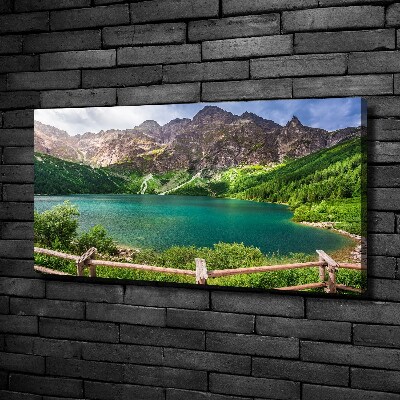 Moderní fotoobraz canvas na rámu Mořské oko Tatry