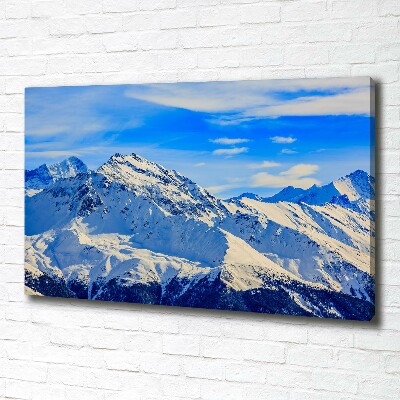Foto obraz tištěný na plátně Alpy zima