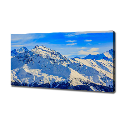 Foto obraz tištěný na plátně Alpy zima