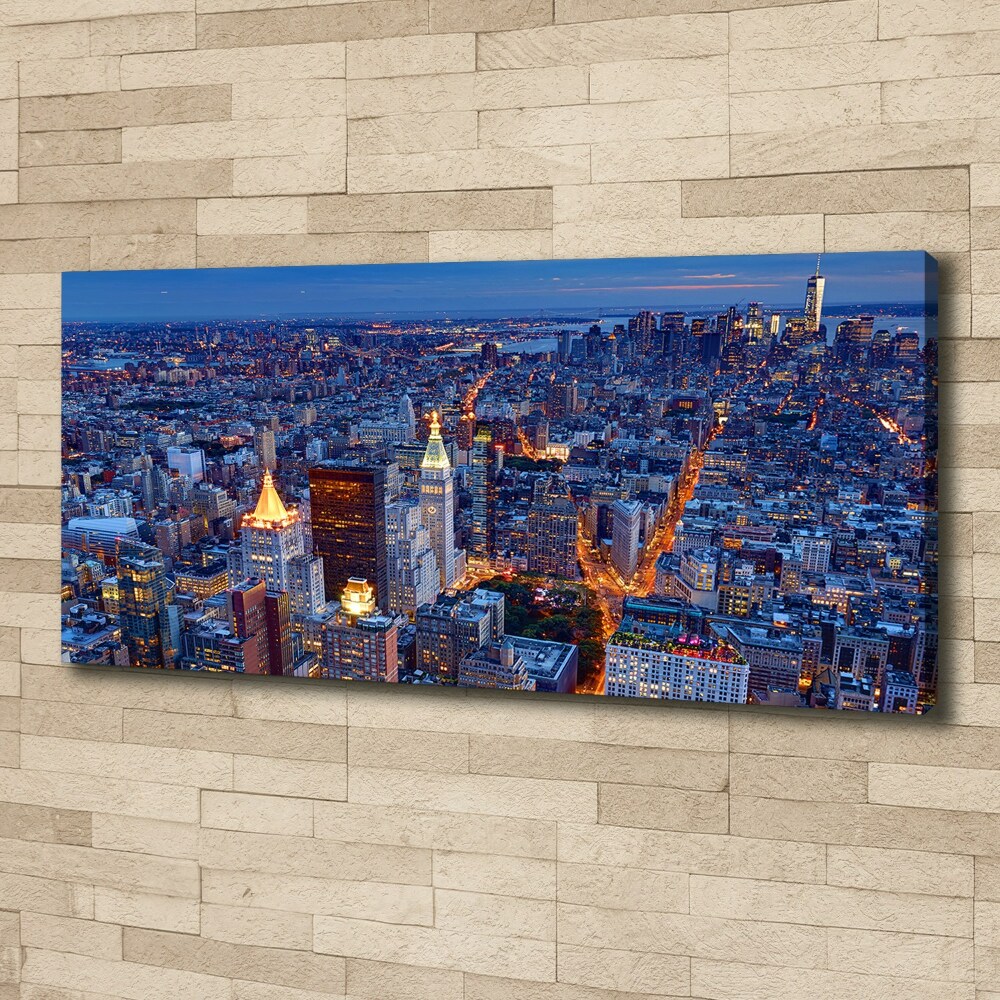 Moderní fotoobraz canvas na rámu Manhattan noc