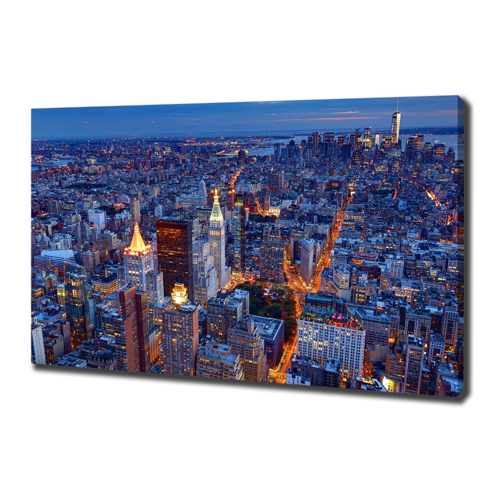 Moderní fotoobraz canvas na rámu Manhattan noc