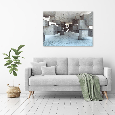 Foto obraz tištěný na plátně Kvádry v betonu