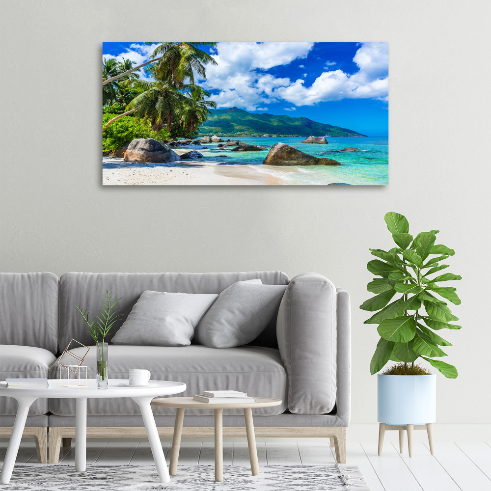Foto obraz na plátně Seychely pláž