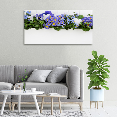 Foto obraz na plátně do obýváku Modré květiny