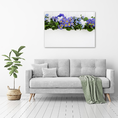 Foto obraz na plátně do obýváku Modré květiny