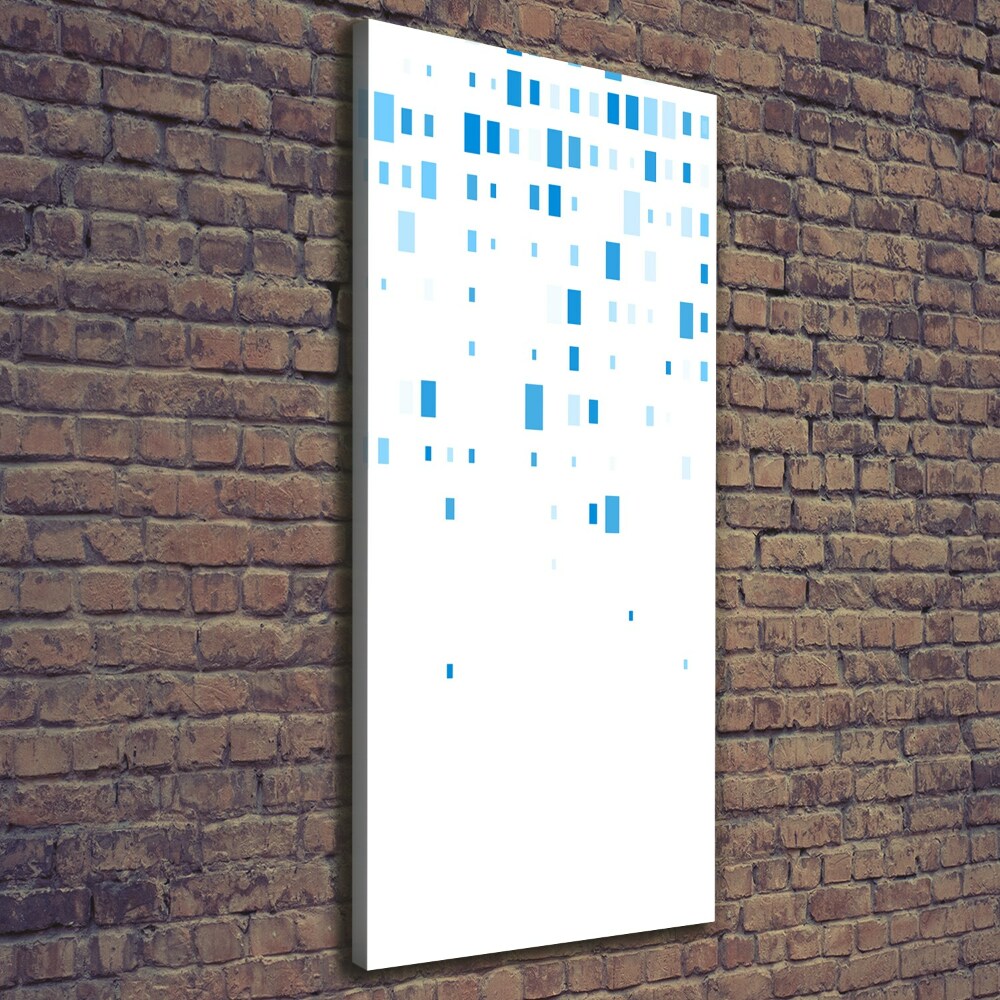 Vertikální Foto obraz na plátně Modré čtverce
