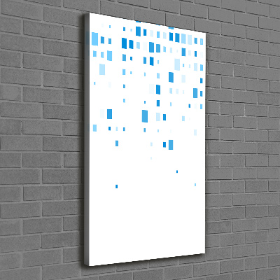 Vertikální Foto obraz na plátně Modré čtverce