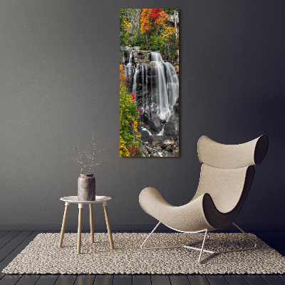 Vertikální Foto obraz na plátně Vodopád podzim