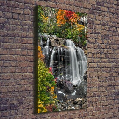 Vertikální Foto obraz na plátně Vodopád podzim