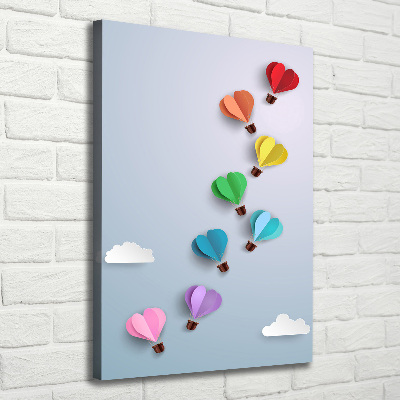 Vertikální Foto obraz canvas Balóny srdce