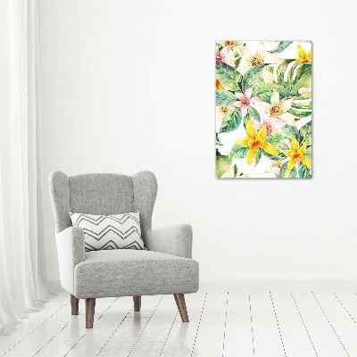 Vertikální Foto obraz na plátně Tropické květiny