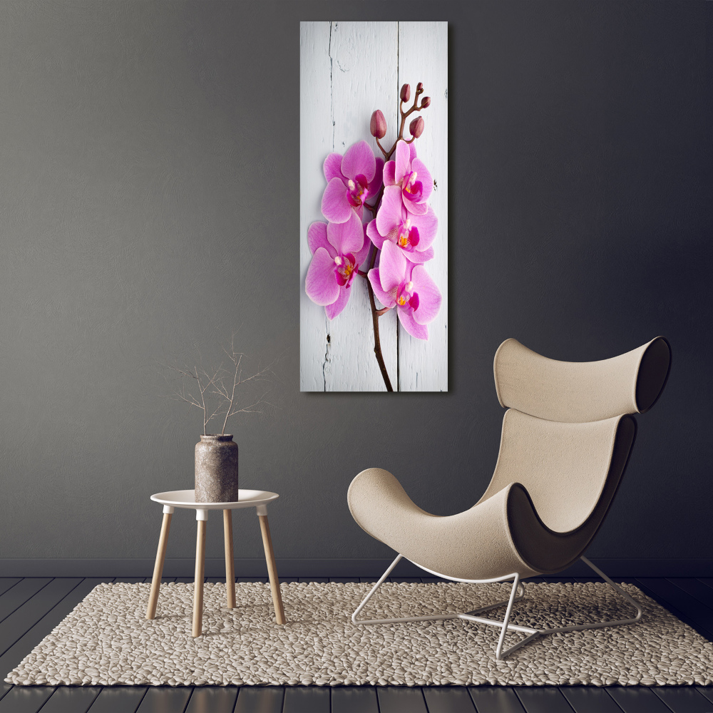 Vertikální Foto obraz na plátně Růžová orchidej