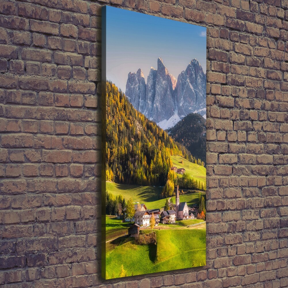 Vertikální Foto obraz na plátně Mestečko v horách