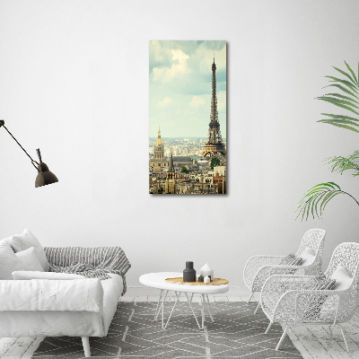 Vertikální Foto obraz na plátně Eiffelová věž Paříž