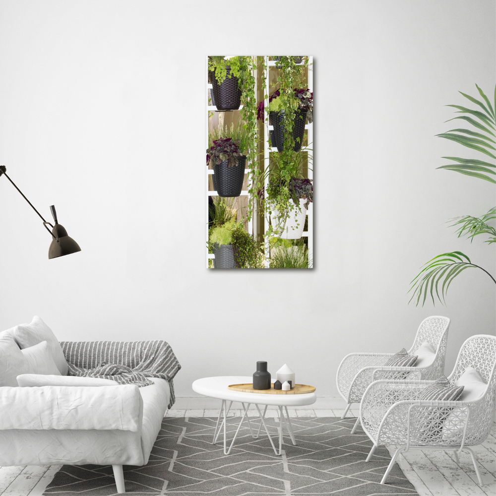 Vertikální Vertikální Foto obraz na plátně do obýváku Květináč