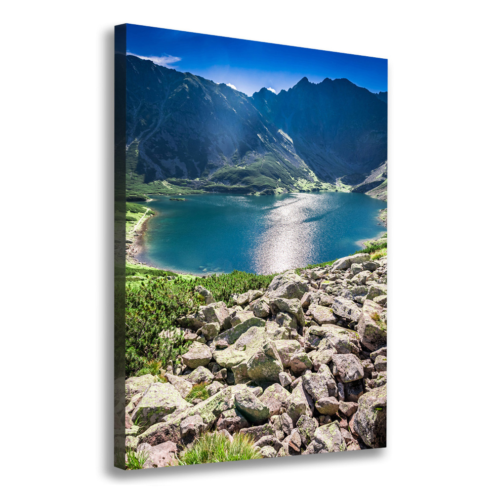 Vertikální Foto obraz na plátně Černé jezero Tatry