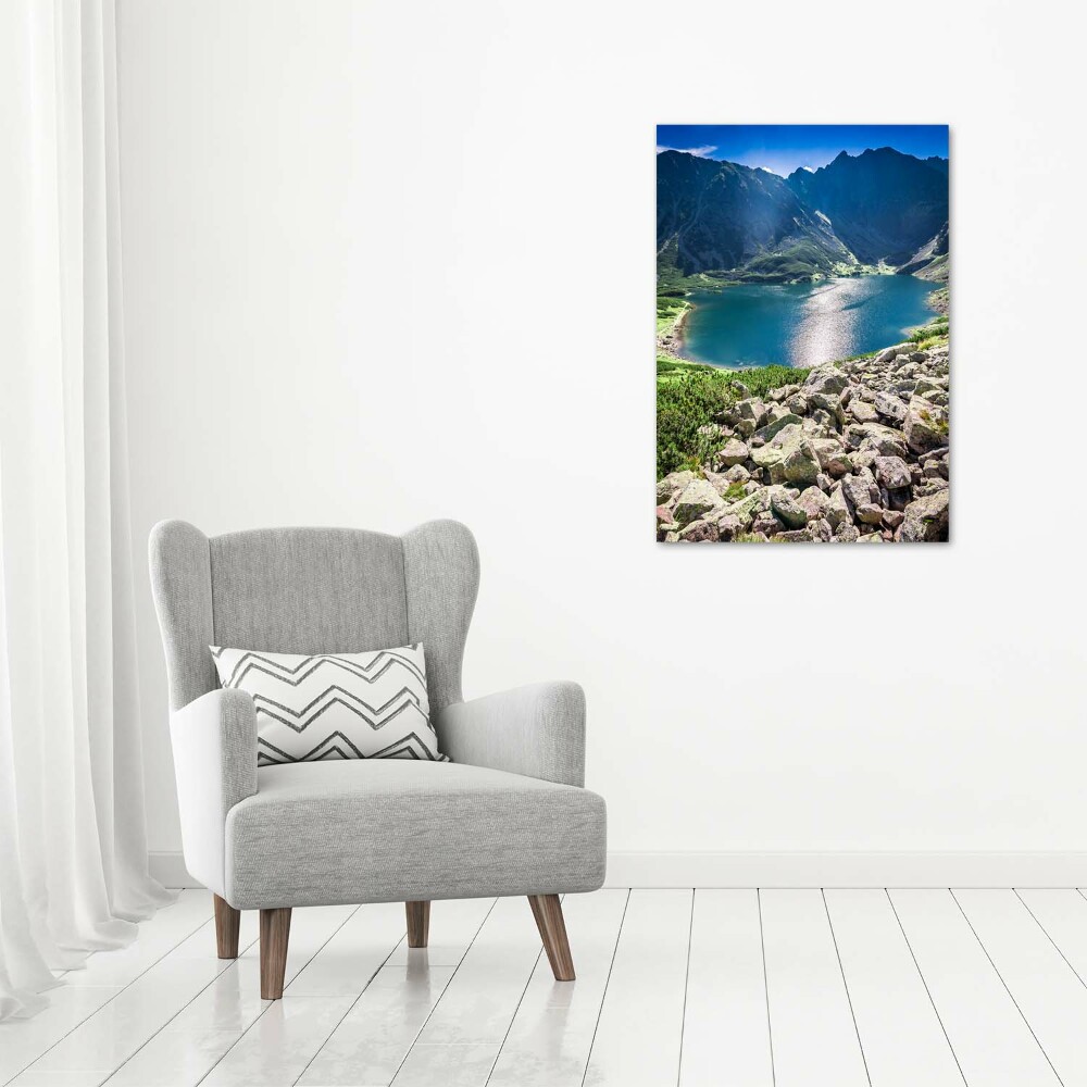 Vertikální Foto obraz na plátně Černé jezero Tatry