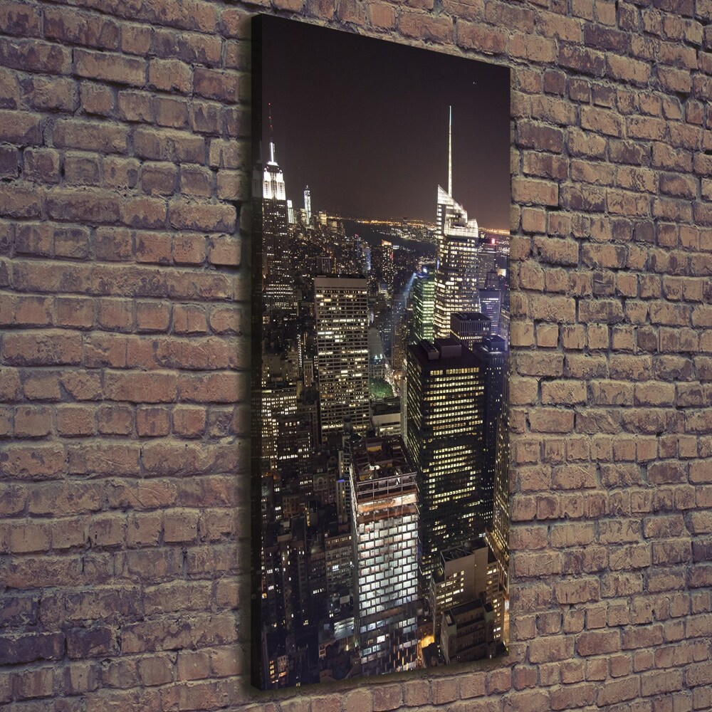 Vertikální Foto obraz na plátně Nový York noc
