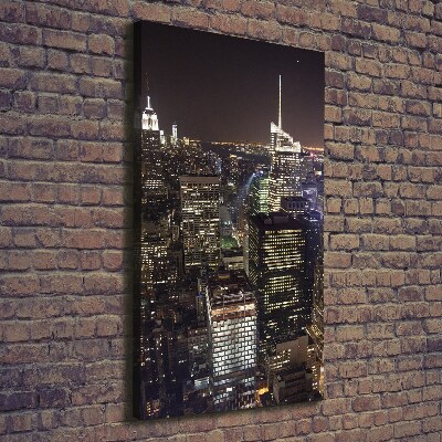 Vertikální Foto obraz na plátně Nový York noc