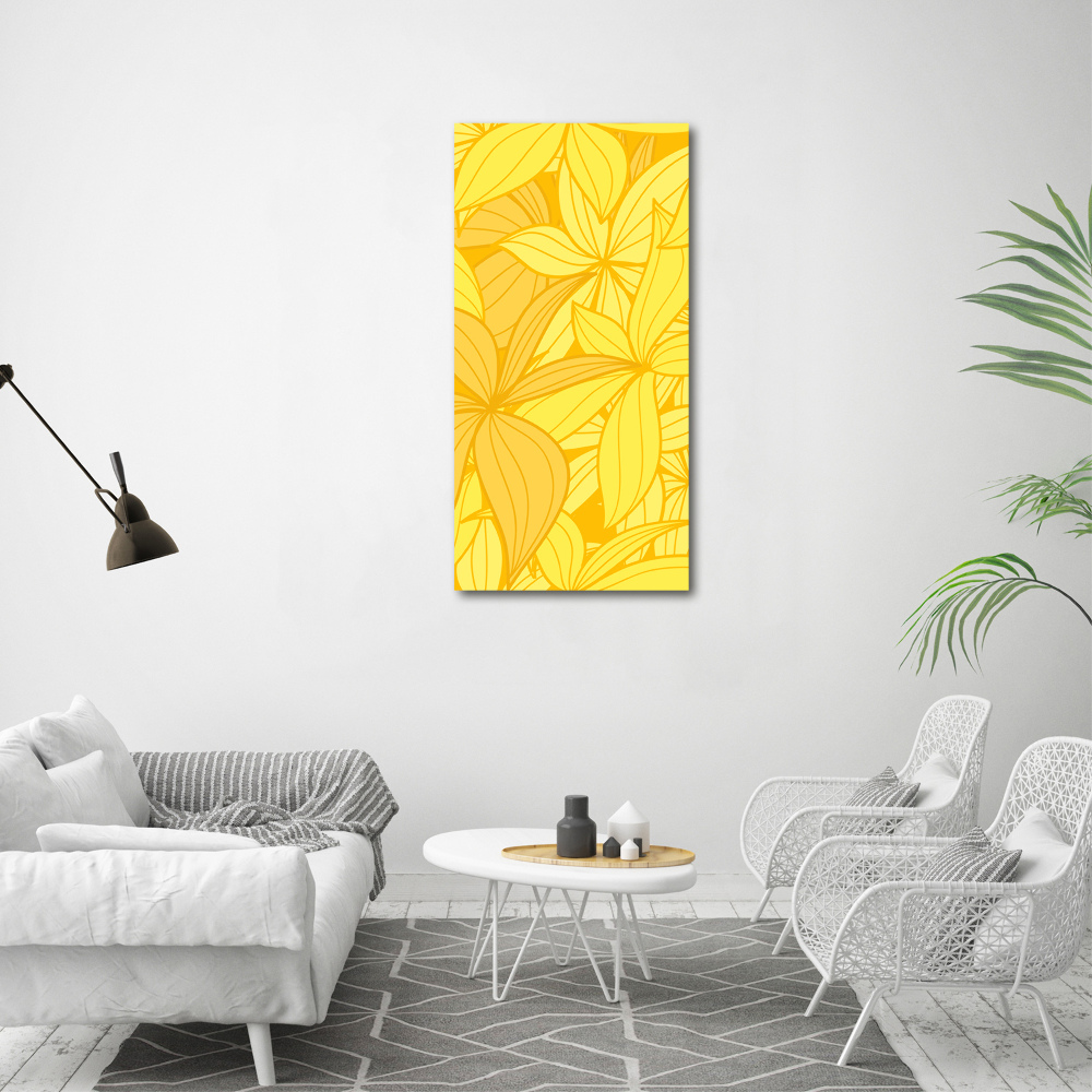 Vertikální Foto obraz canvas Žluté květiny