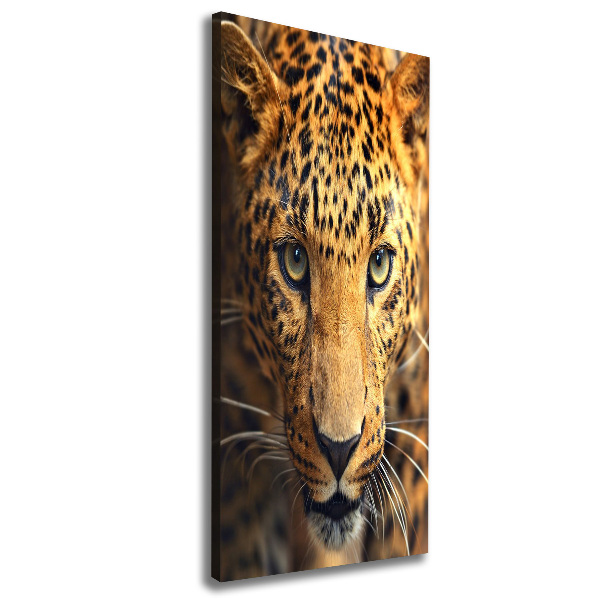 Vertikální Moderní obraz canvas na rámu Leopard