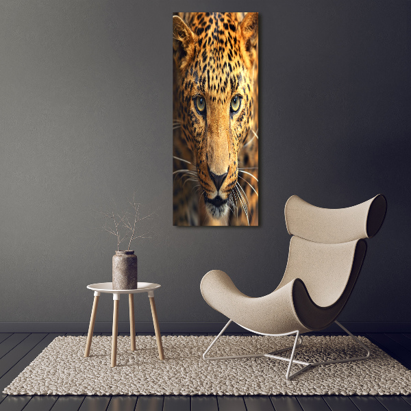 Vertikální Moderní obraz canvas na rámu Leopard