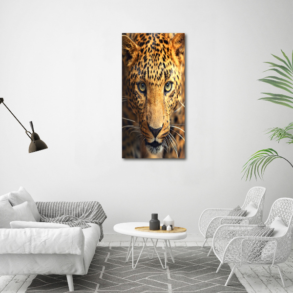 Vertikální Moderní obraz canvas na rámu Leopard