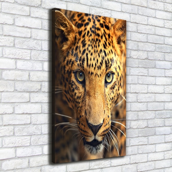 Vertikální Moderní obraz canvas na rámu Leopard