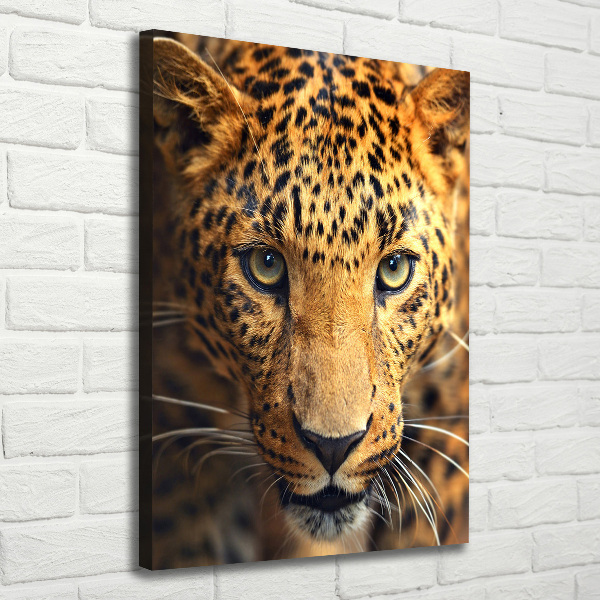 Vertikální Moderní obraz canvas na rámu Leopard