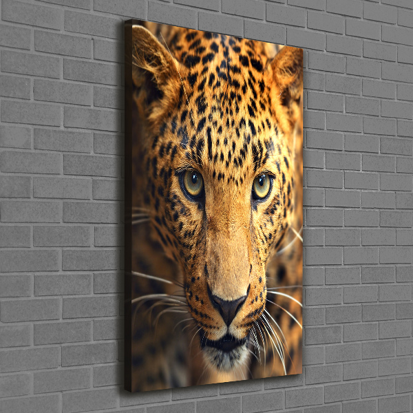 Vertikální Moderní obraz canvas na rámu Leopard