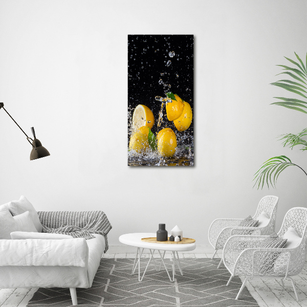 Vertikální Moderní obraz canvas na rámu Citron