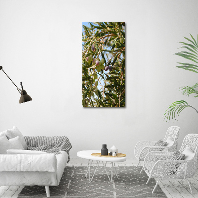 Vertikální Foto obraz na plátně Olivy na stromě