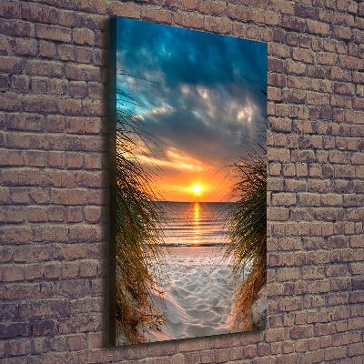 Vertikální Foto obraz na plátně Západ slunce moře