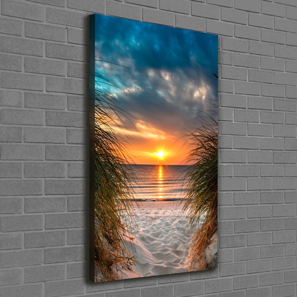 Vertikální Foto obraz na plátně Západ slunce moře