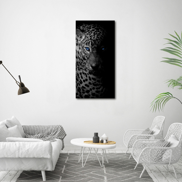 Vertikální Moderní obraz canvas na rámu Leopard