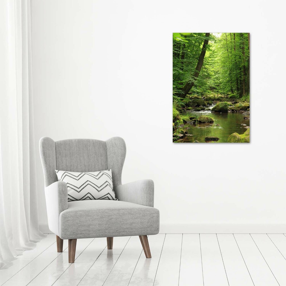 Vertikální Foto obraz canvas Řeka v lese