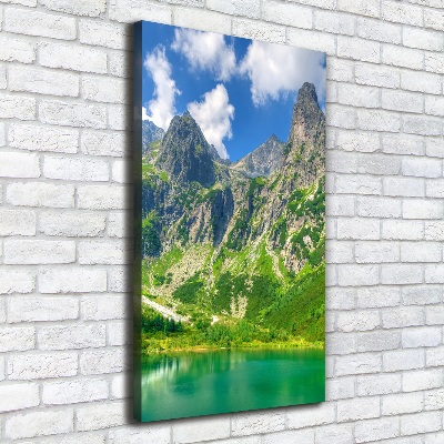 Vertikální Foto obraz na plátně Jezero v horách