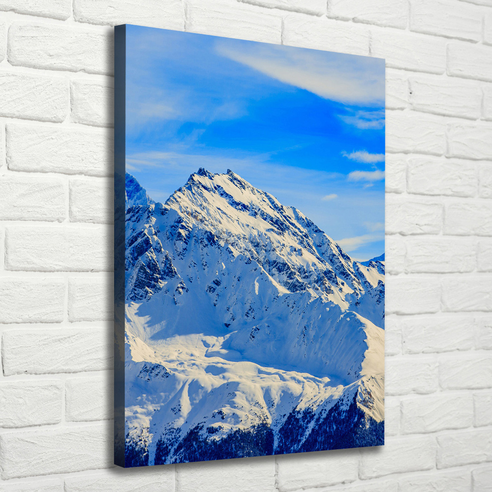 Vertikální Vertikální Foto obraz na plátně do obýváku Hory zima
