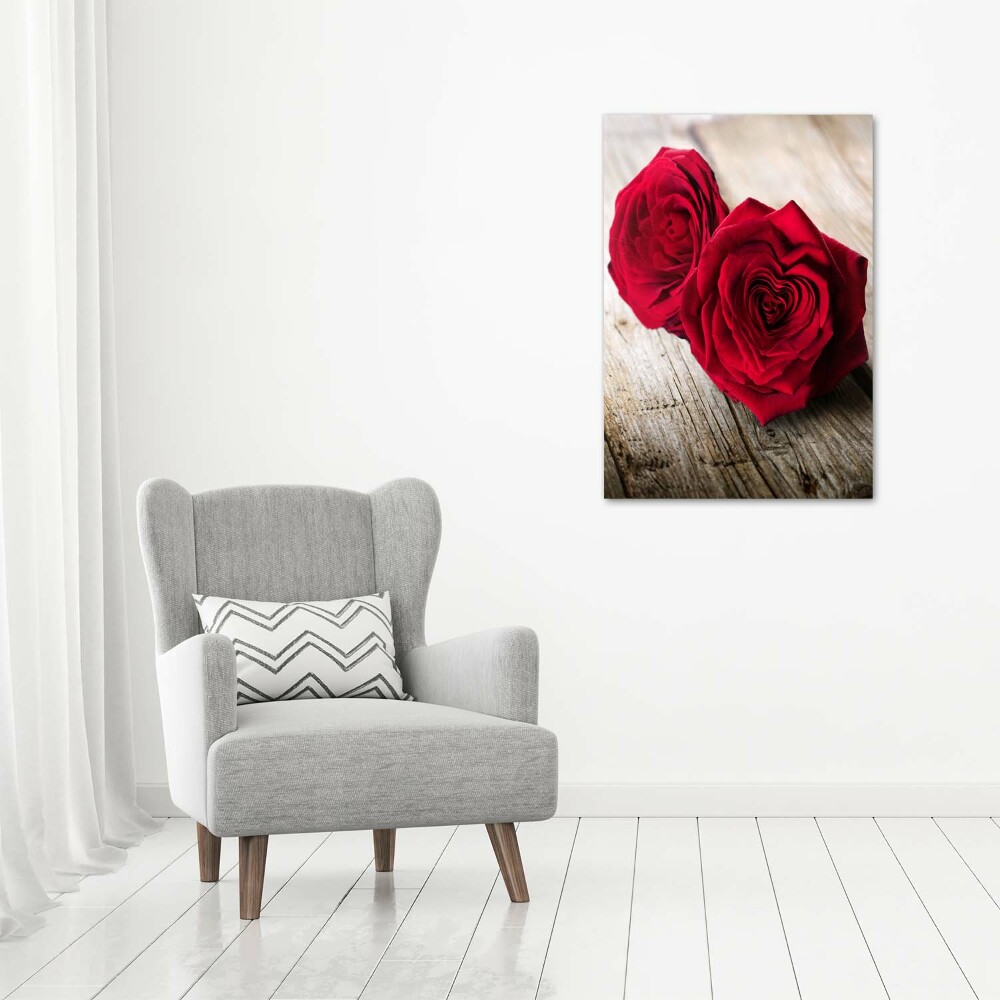 Vertikální Foto obraz na plátně Červené růže