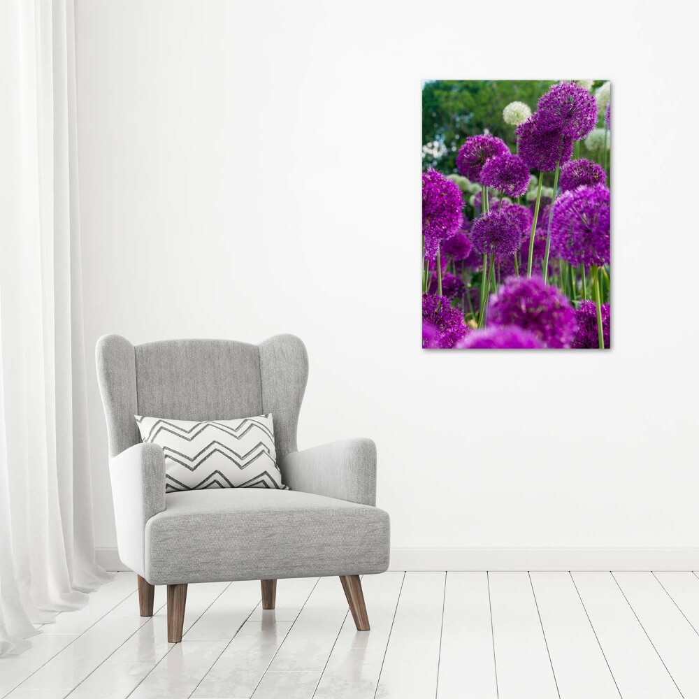 Vertikální Foto obraz na plátně Květy česneku