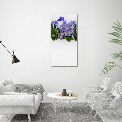 Vertikální Foto obraz na plátně Fialové květiny