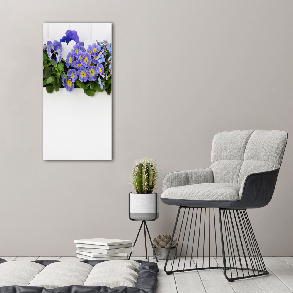 Vertikální Foto obraz na plátně Fialové květiny