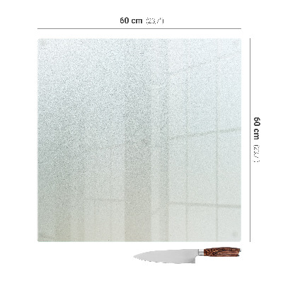 Skleněná deska za sporák s čtvercovým tvarem a poloprůsvitným provedením