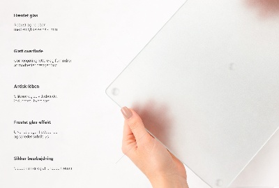 Skleněná deska za sporák s čtvercovým tvarem a poloprůsvitným provedením