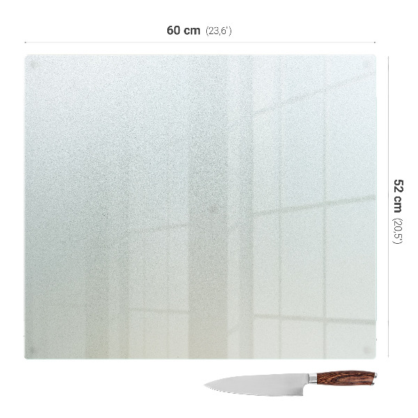 Kryt na indukční desku s obdélníkovým tvarem a poloprůsvitným provedením